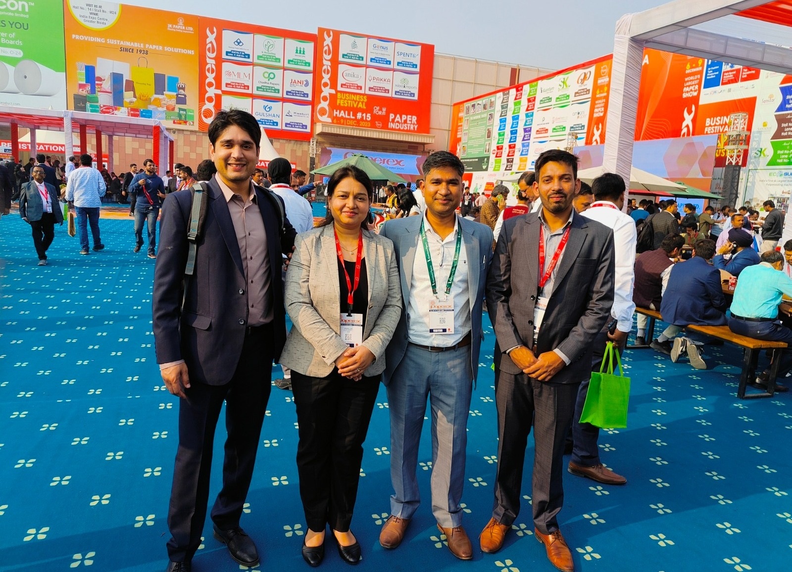 Nandyavart Group exhibition photo at Paperex 2023 for paper and pulp industry
